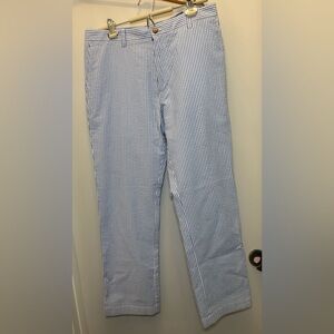 Vineyard Vines Seersucker Striped Pants Blue & White Nautical 35x30